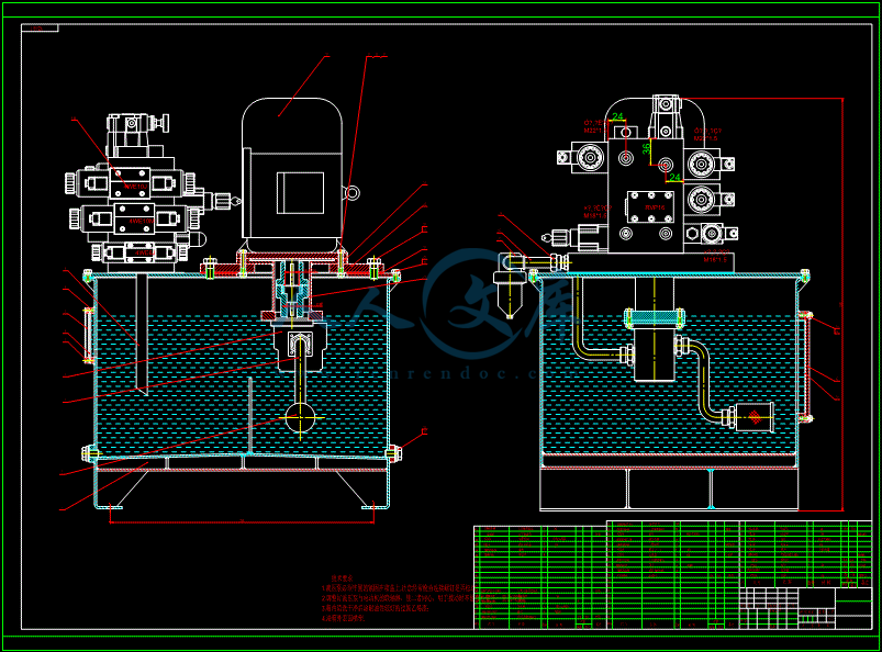 流水线专用镗床液压动力系统设计——液压站设计详解